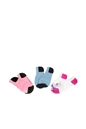 CONVERSE-Γυναικείες κάλτσες σετ των 3 CONVERSE λευκό ροζ γαλάζιο