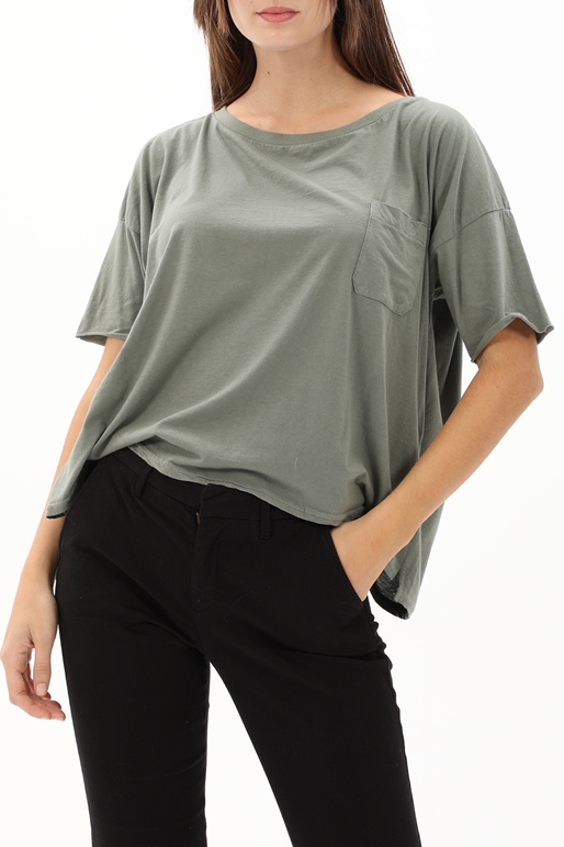 CROSSLEY-Γυναικεία overfit μπλούζα CROSSLEY BERIUS πράσινη