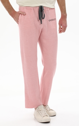 CROSSLEY-Ανδρικό παντελόνι φόρμας CROSSLEY ET1 MAN TERRY ροζ