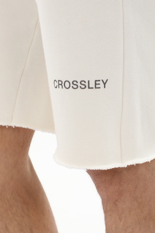 CROSSLEY-Ανδρική βερμούδα CROSSLEY ET2 MAN TERRY λευκή