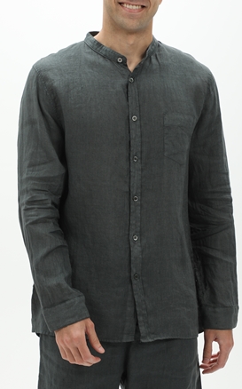 CROSSLEY-Ανδρικό πουκάμισο CROSSLEY JOG γκρι σκούρο