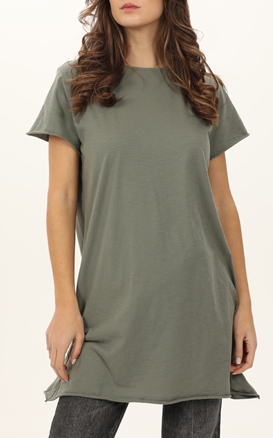 CROSSLEY-Γυναικείο μακρύ t-shirt CROSSLEY KAMIKSS WOMAN OVER πράσινο