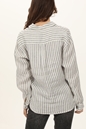 CROSSLEY-Γυναικείο λινό πουκάμισο CROSSLEY LICOLM λευκό