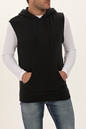 CROSSLEY-Αμδρική αμάνικη φούτερ μπλούζα CROSSLEY POSTIKSS μαύρη