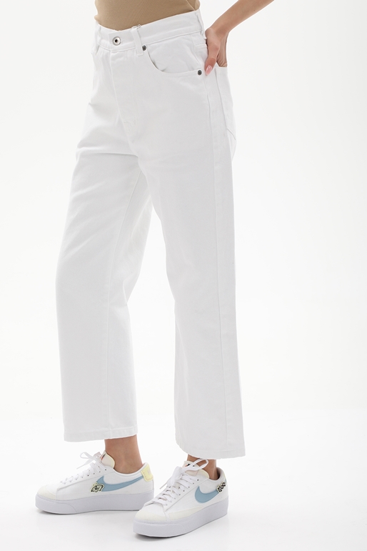 CROSSLEY-Γυναικείο jean παντελόνι CROSSLEY SALYB λευκό