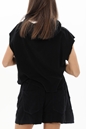 CROSSLEY-Γυναικεία μπλούζα CROSSLEY SCALLIT WOMAN WS TERRY SWEAT WITH HOOD μαύρη
