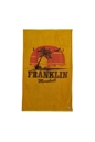 FRANKLIN & MARSHALL-Πετσέτα θαλάσσης FRANKLIN & MARSHALL κίτρινη-κόκκινη