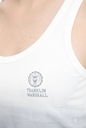 FRANKLIN & MARSHALL-Γυναικείο φόρεμα Franklin & Marshall λευκό-γκρι