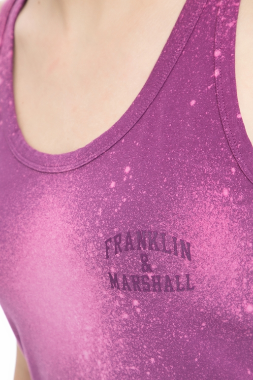 FRANKLIN & MARSHALL-Γυναικείο φόρεμα Franklin & Marshall μωβ