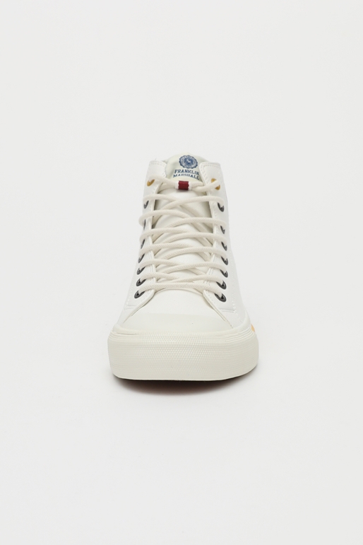 FRANKLIN & MARSHALL-Ανδρικά ψηλά sneakers FRANKLIN & MARSHALL BETA RIBS EAGLE λευκά