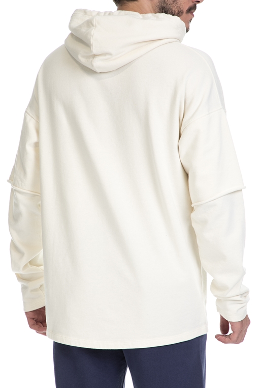 FRANKLIN & MARSHALL-Ανδρική φούτερ μπλούζα FRANKLIN & MARSHALL λευκή   