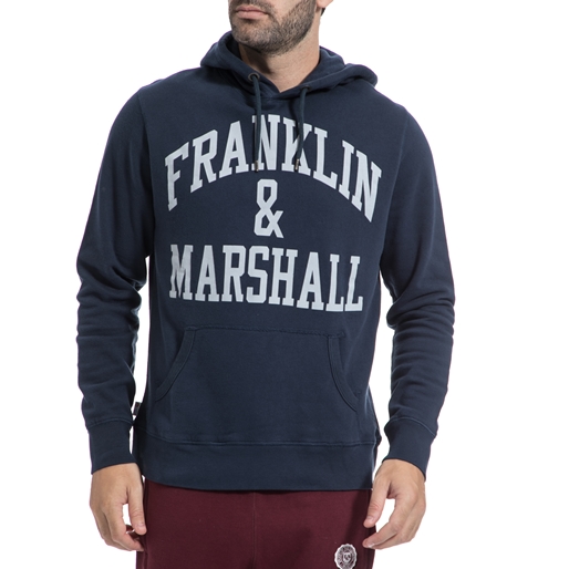 FRANKLIN & MARSHALL-Αντρικό φούτερ FRANKLIN & MARSHALL μπλε
