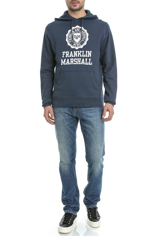 FRANKLIN & MARSHALL-Ανδρικό φούτερ FRANKLIN & MARSHALL μπλε 
