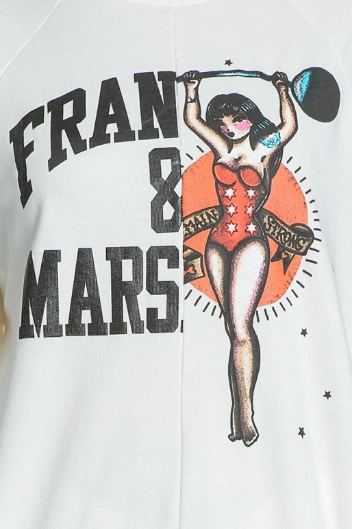 FRANKLIN & MARSHAL-Γυναικεία μπλούζα Franklin & Marshall λευκή