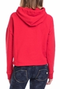 FRANKLIN & MARSHALL-Γυναικεία φούτερ μπλούζα FRANKLIN & MARSHALL κόκκινη      