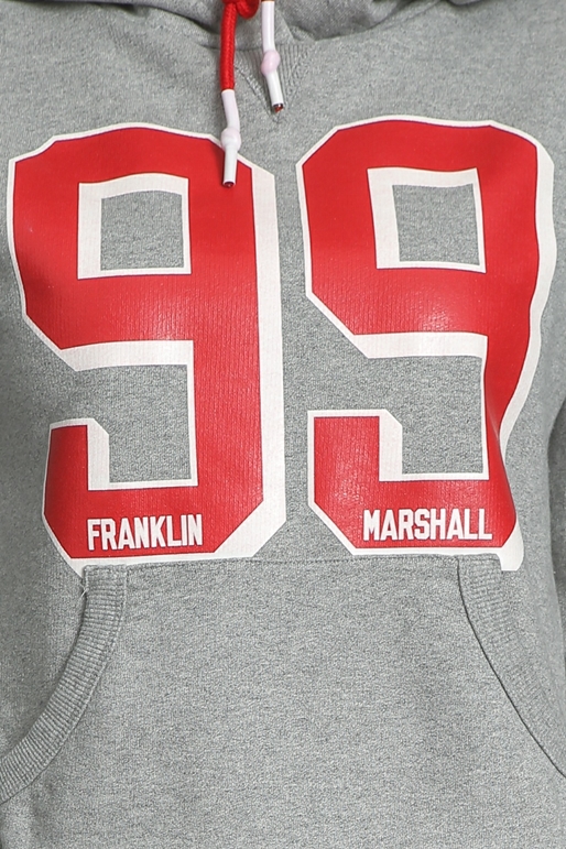 FRANKLIN & MARSHALL-Γυναικείο φούτερ FRANKLIN & MARSHALL γκρι
