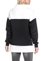 FRANKLIN & MARSHALL-Γυναικεία φλις μπλούζα FRANKLIN & MARSHALL λευκή-μαύρη  
