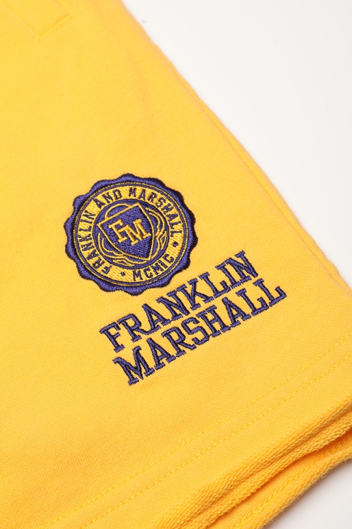 FRANKLIN & MARSHALL-Παιδική φούτερ βερμούδα FRANKLIN & MARSHALL FM131 κίτρινη