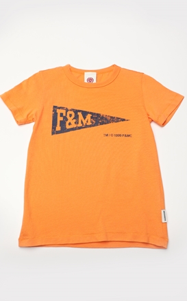 FRANKLIN & MARSHALL-Παιδικό t-shirt FRANKLIN & MARSHALL FM151 πορτοκαλί