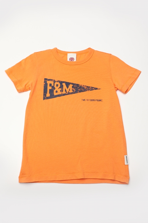 FRANKLIN & MARSHALL-Παιδικό t-shirt FRANKLIN & MARSHALL FM151 πορτοκαλί