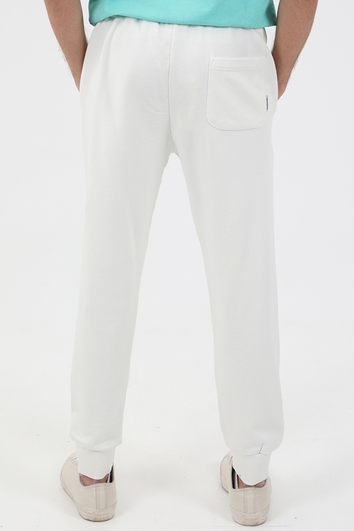 FRANKLIN & MARSHALL-Ανδρικό παντελόνι φόρμας FRANKLIN & MARSHALL λευκό
