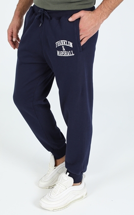 FRANKLIN & MARSHALL-Ανδρικό παντελόνι φόρμας FRANKLIN & MARSHALL μπλε