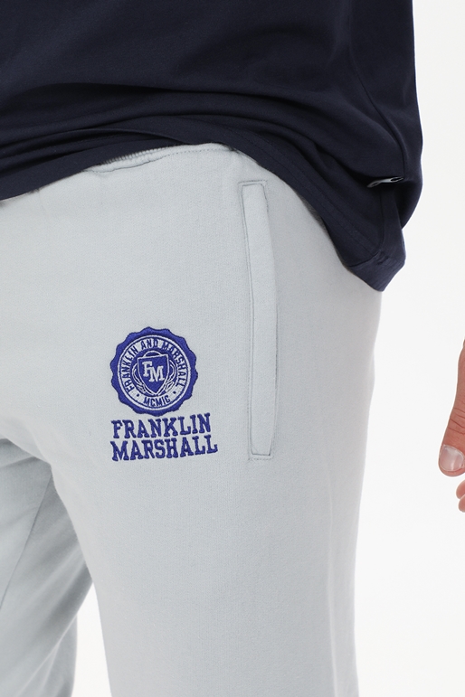 FRANKLIN & MARSHALL-Ανδρικό παντελόνι φόρμας FRANKLIN & MARSHALL JM1004.000.2004P01 γκρι μπλε