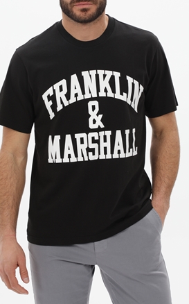 FRANKLIN & MARSHALL-Ανδρικό t-shirt FRANKLIN & MARSHALL JM3011.000.1009P01 μαύρο