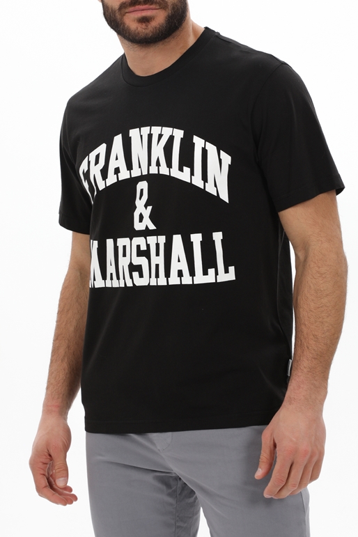 FRANKLIN & MARSHALL-Ανδρικό t-shirt FRANKLIN & MARSHALL JM3011.000.1009P01 μαύρο