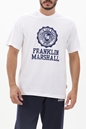FRANKLIN & MARSHALL-Ανδρικό t-shirt FRANKLIN & MARSHALL JM3014.000.1009P01 λευκό