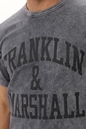FRANKLIN & MARSHALL-Ανδρικό t-shirt FRANKLIN & MARSHALL JM3021.000.1001G42 μπλε