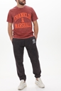 FRANKLIN & MARSHALL-Ανδρικό t-shirt FRANKLIN & MARSHALL JM3021.000.1001G42 καφέ κόκκινο