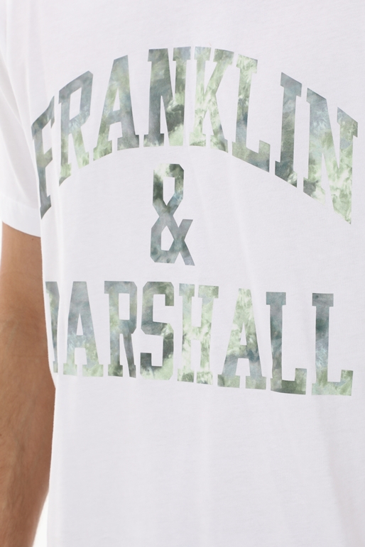 FRANKLIN & MARSHALL-Ανδρικό t-shirt FRANKLIN & MARSHALL JM3196.000.1009P01 λευκό