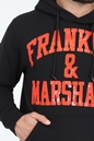 FRANKLIN & MARSHALL-Ανδρική φούτερ μπλούζα FRANKLIN & MARSHALL BRUSHED COTTON μαύρη