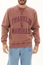 FRANKLIN & MARSHALL-Ανδρική φούτερ μπλούζα FRANKLIN & MARSHALL JM5067.000.2006G36 ροζ