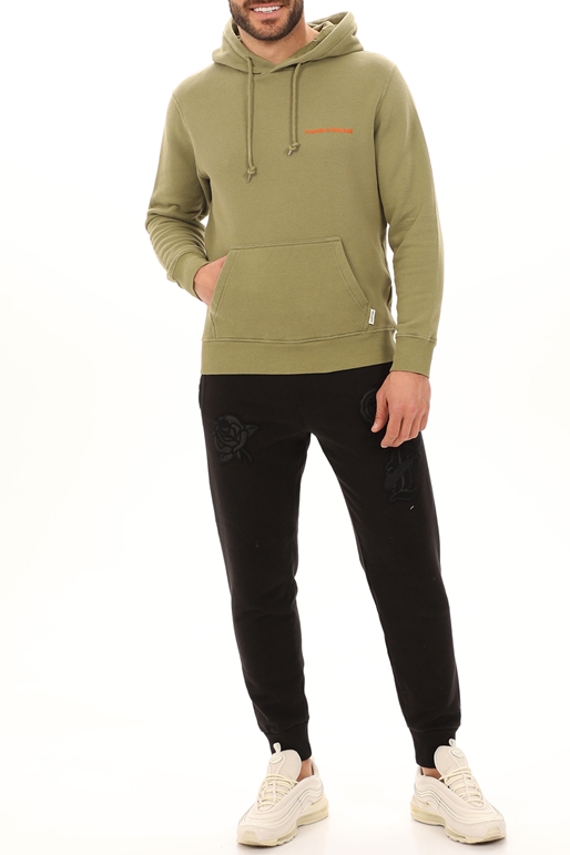 FRANKLIN & MARSHALL-Ανδρική φούτερ μπλούζα FRANKLIN & MARSHALL JM5208.000.2025P01 πράσινη