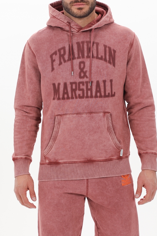 FRANKLIN & MARSHALL-Ανδρική φούτερ μπλούζα FRANKLIN & MARSHALL JM5216.000.2006G42 κόκκινη