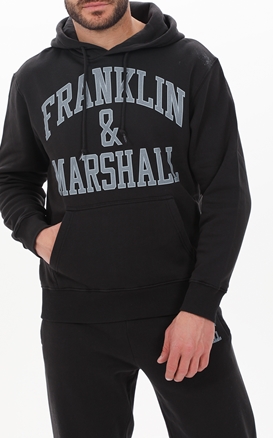 FRANKLIN & MARSHALL-Ανδρική φούτερ μπλούζα FRANKLIN & MARSHALL JM5220.000.2004P01 μαύρη