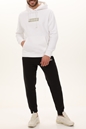 FRANKLIN & MARSHALL-Ανδρική φούτερ μπλούζα FRANKLIN & MARSHALL JM5223.000.2004P01 λευκή