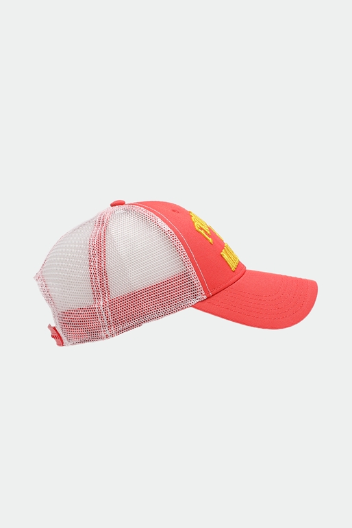FRANKLIN & MARSHALL-Ανδρικό καπέλο jockey FRANKLIN & MARSHALL JU4001.000.A0406 κόκκινο κίτρινο