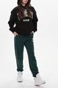 FRANKLIN & MARSHALL-Γυναικεία φούτερ μπλούζα FRANKLIN & MARSHALL JW5019.000.2000P01 μαύρη ασημί