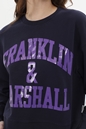 FRANKLIN & MARSHALL-Γυναικεία φούτερ μπλούζα FRANKLIN & MARSHALL JW5020.000.2000P01 μπλε