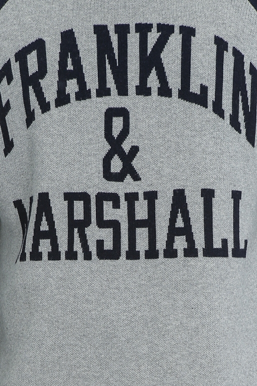 FRANKLIN & MARSHALL-Ανδρικό φούτερ FRANKLIN & MARSHALL μπλε-γκρι