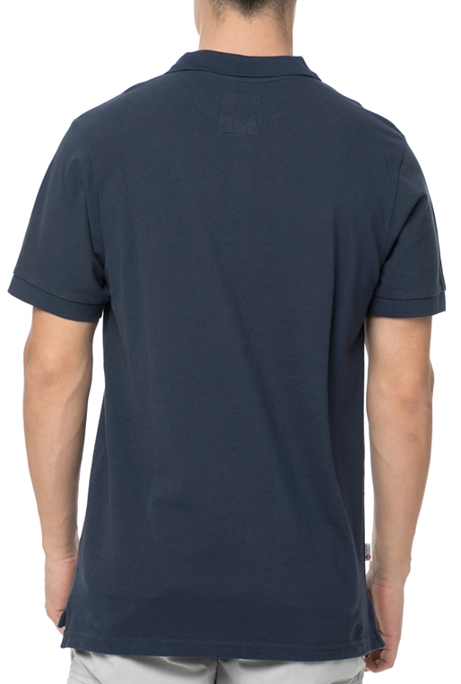 FRANKLIN & MARSHALL-Ανδρικό πόλο t-shirt Franklin & Marshall σκούρο μπλε