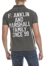 FRANKLIN & MARSHAL-Ανδρική πόλο μπλούζα FRANKLIN & MARSHALL ανθρακί 