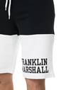 FRANKLIN & MARSHALL-Ανδρική βαμβακερή βερμούδα FRANKLIN & MARSHALL μαύρη-λευκή 