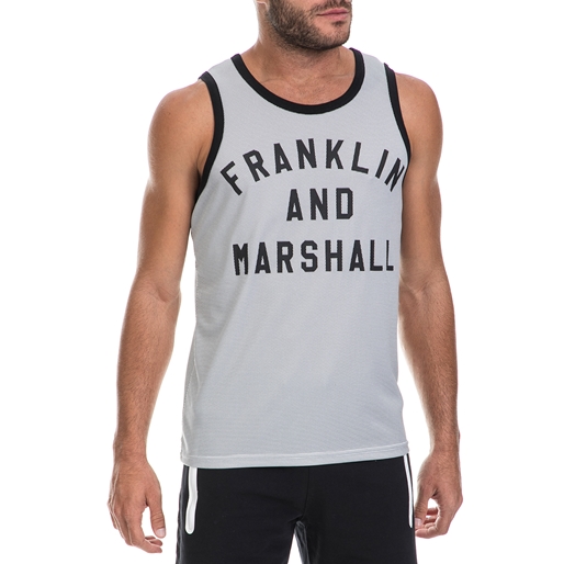 FRANKLIN & MARSHALL-Ανδρική μπλούζα UNI FRANKLIN & MARSHALL γκρι-μαύρη