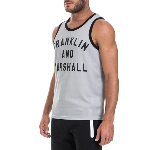 FRANKLIN & MARSHALL-Ανδρική μπλούζα UNI FRANKLIN & MARSHALL γκρι-μαύρη