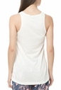 FRANKLIN & MARSHALL-Γυναικεία αμάνικη μπλούζα Franklin & Marshall λευκη με στάμπα