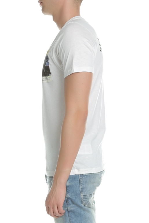 FRANKLIN & MARSHALL-Ανδρική κοντομάνικη μπλούζα FRANKLIN & MARSHALL λευκή 